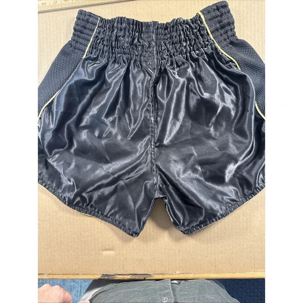 Thai Boxing Shorts Mens XL Muay Thai Kickboxing Satin Fight Training Trunks